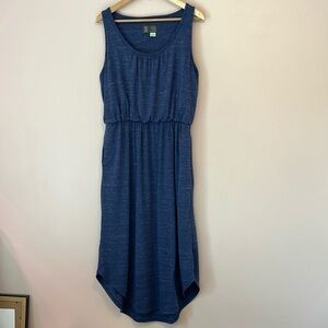 Anthropologie Navy Sleeveless Midi Dress